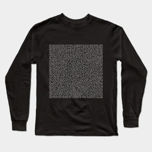 White lines of a classic maze pattern Long Sleeve T-Shirt